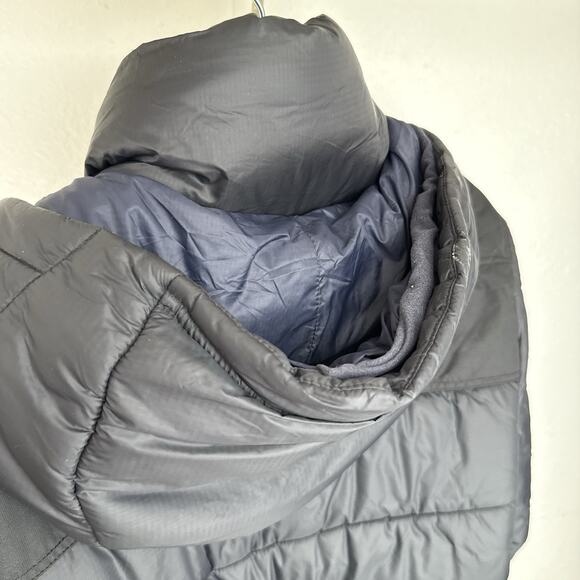 G Star Raw Whistler Hooded Bomber Puffer Coat Size Large Navy Nylon - Picture 12 of 15